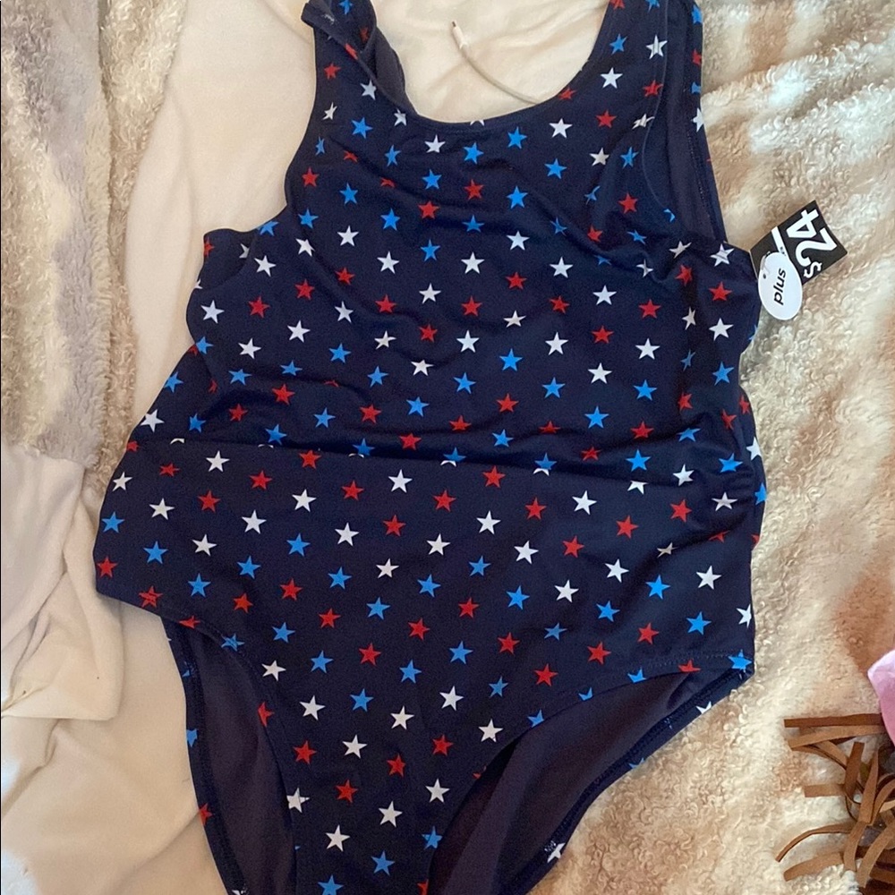 City Streets Navy and Red Swimsuit